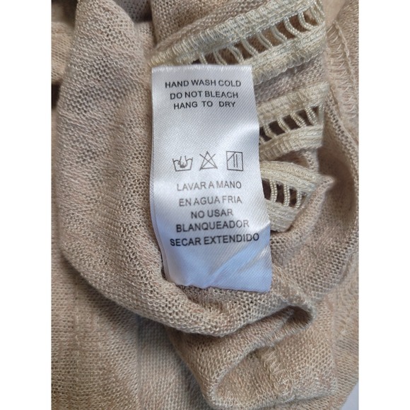 Womens Doe & Rae sleeveless‎ blouse tan & white, size small - Picture 4 of 5